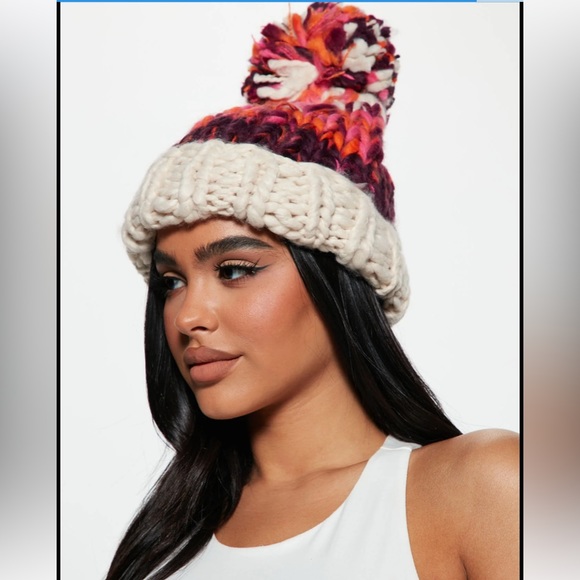 Zara knit chunky oversized winter multicolored fringe scarf - Picture 13 of 15